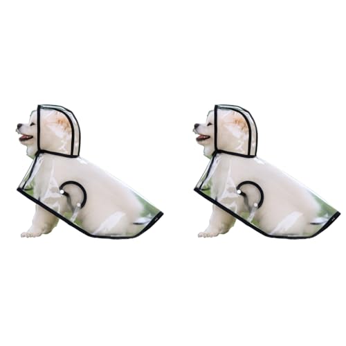 Qpets® Dog Raincoat EVA Hooded Waterproof Coat with Adjustable Buttons Clear Full Coverage Lightweight Gear for Walking Hiking Outdoor XL for Dogs Weighs 4.5-6kg 2PCS Qpets® Dog Raincoat EVA Hooded Waterproof Coat with Adjustable Buttons Clear Full Coverage Lightweight Gear for Walking Hiking Outdoor XL for Dogs Weighs 4.5-6kg 2PCS
